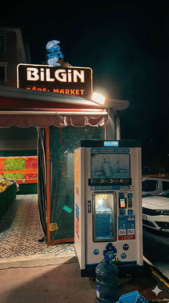 Denizli Bilgin Market’teki SULOOK dolum cihazı