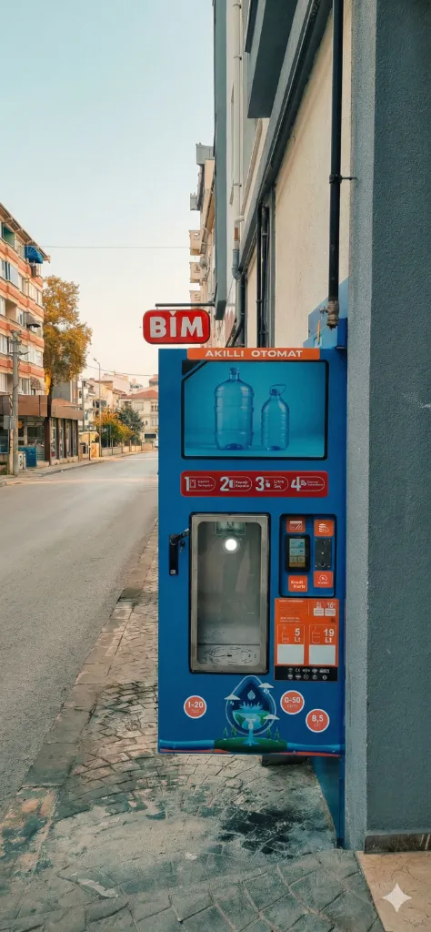Edirne’de bir marketin yanındaki SULOOK dolum noktası